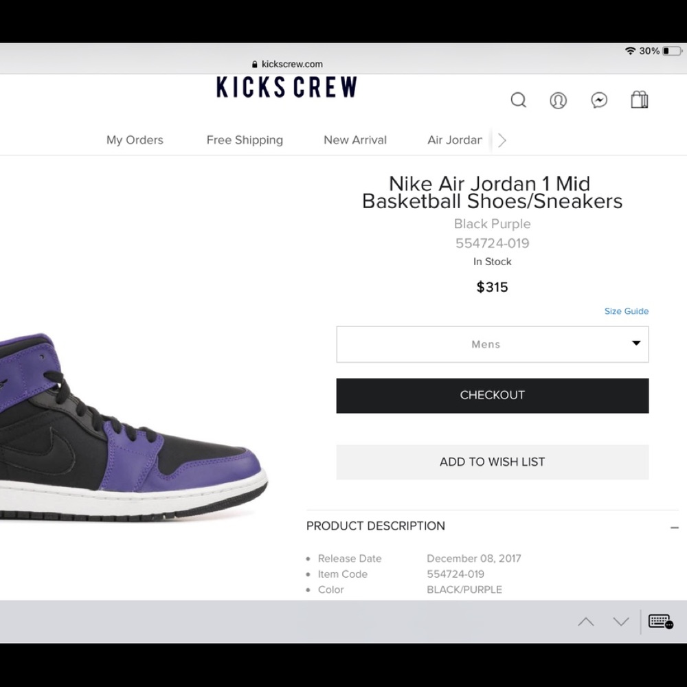 Air Jordan 1 Retro Mid 'Dark Concord'